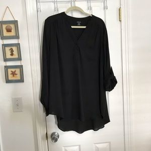 Torrid black long sleeve blouse